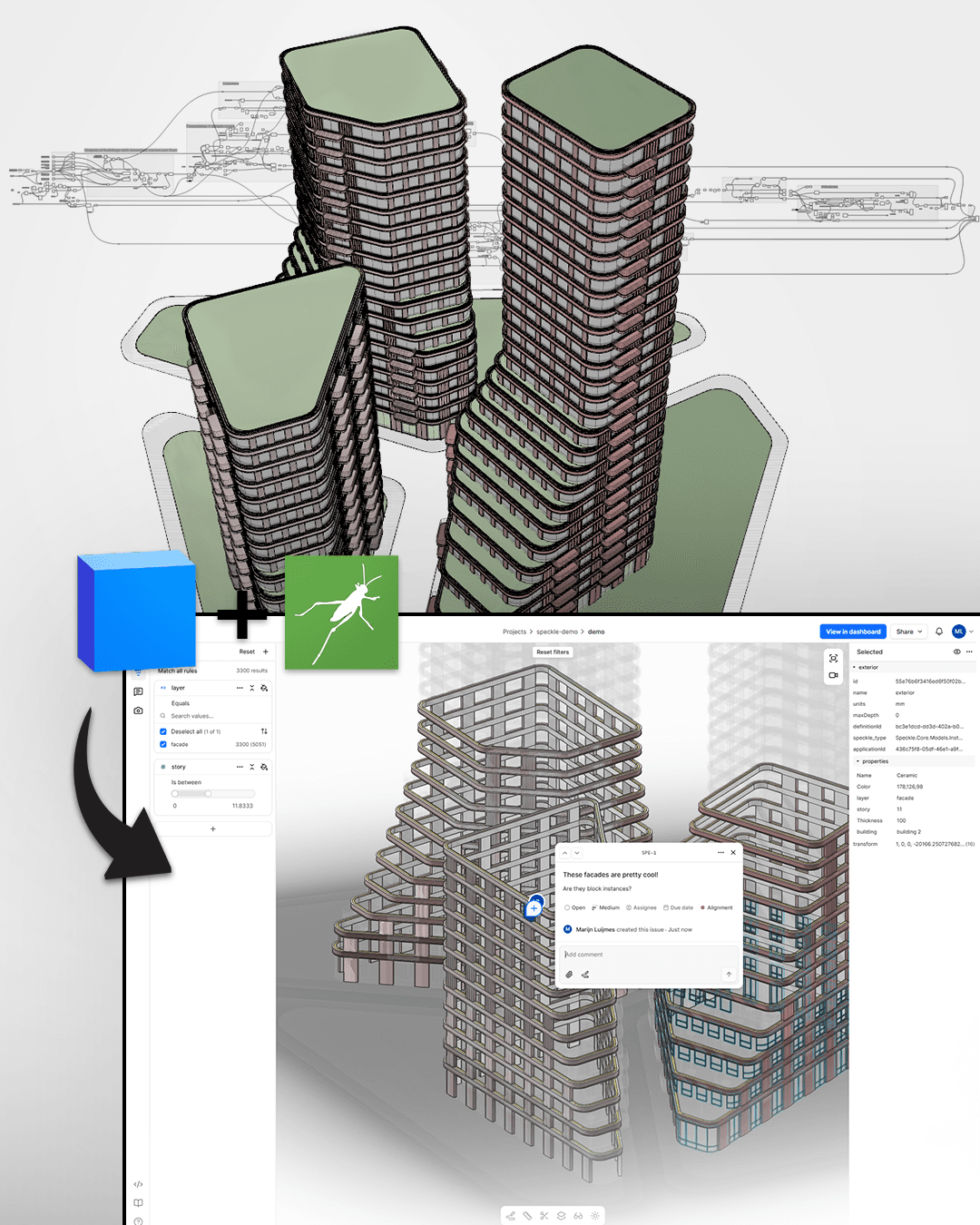 Build Lightweight BIM with Grasshopper and Speckle