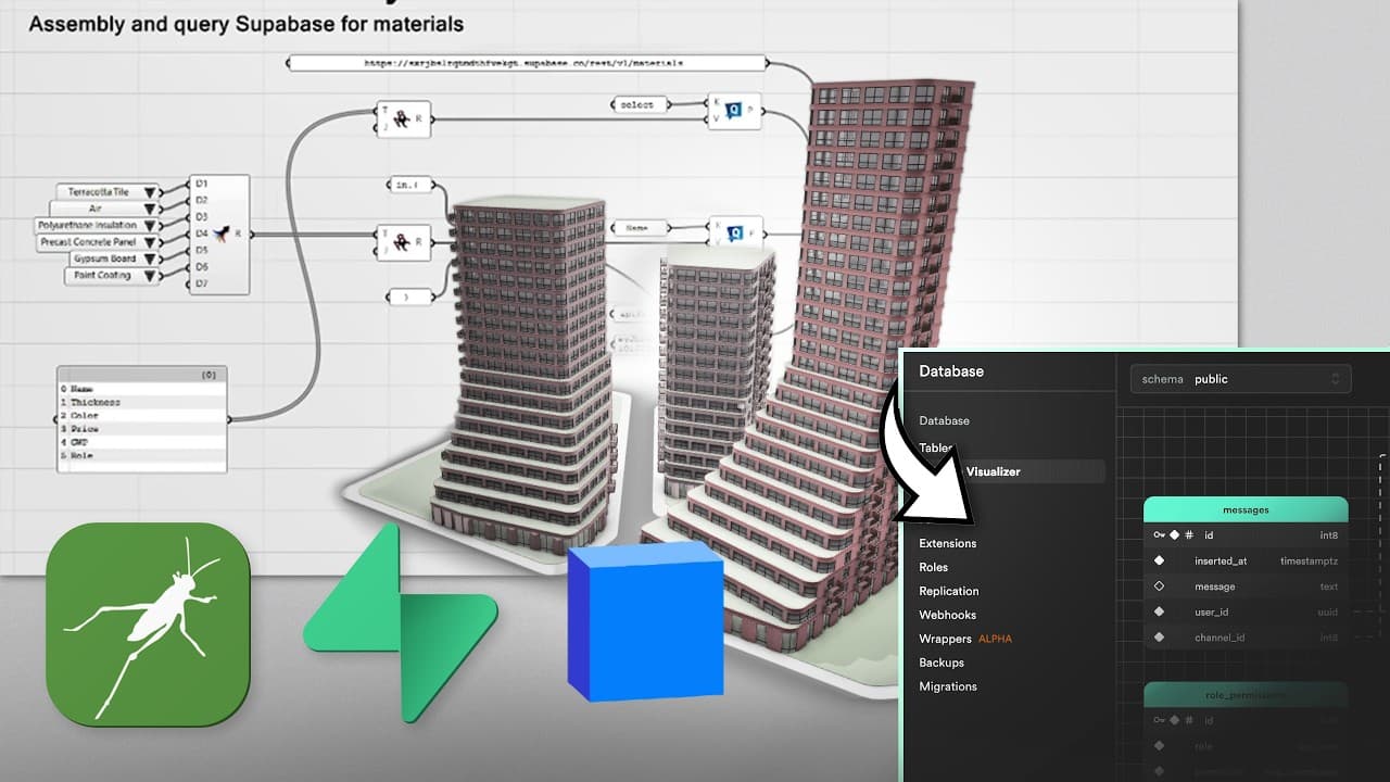 Connect Grasshopper to Supabase and Speckle — Grasshopper and computational design video thumbnail